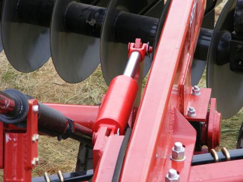 Offset disc harrow hydraulics